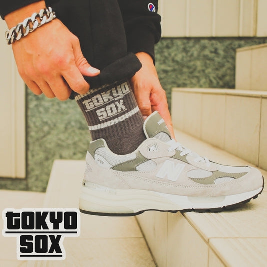 TOKYO SOX/"TOKYO SOX LOGO"SOX/Chacoal x grey