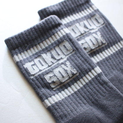 TOKYO SOX/"TOKYO SOX LOGO"SOX/Chacoal x grey