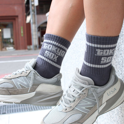 TOKYO SOX/"TOKYO SOX LOGO"SOX/Chacoal x grey