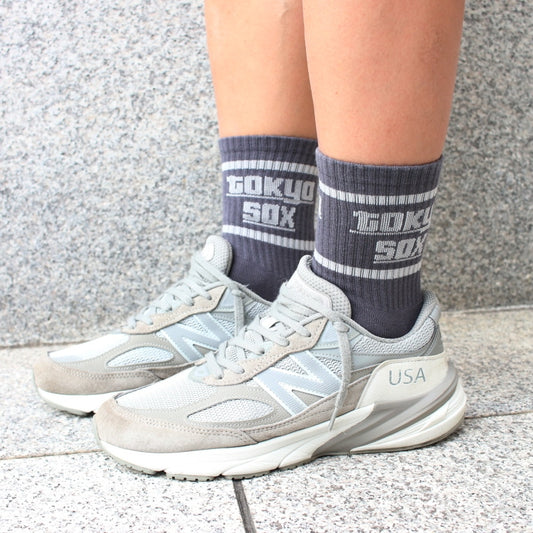 TOKYO SOX/"TOKYO SOX LOGO"SOX/Chacoal x grey