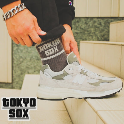 TOKYO SOX/"TOKYO SOX LOGO"SOX/Chacoal x grey